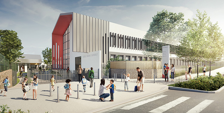 Rénovation énergétique et extension du Groupe Scolaire Simone SIGNORET –  Saint-Priest (69)